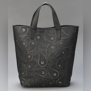 NWT DKNY Genuine Leather Laser-cut Handbag Tote